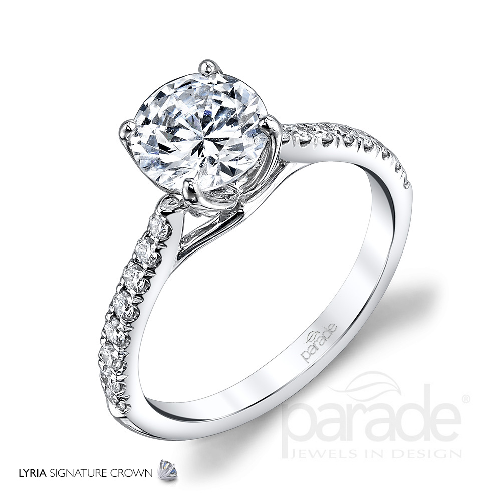 New Classic Bridal R3671B: http://paradedesign.com/jewelry/lyria-signature-crown/classic-bridal-r3671b/